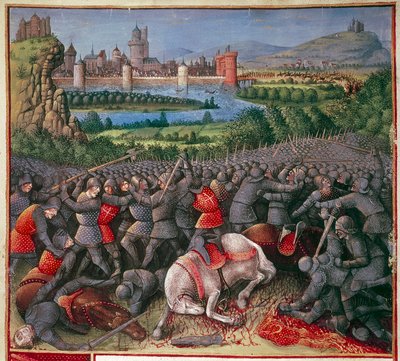 Taistelu ensimmäisen ristiretken aikana Kansan ristiretki, 1096-1099, c1490 tekijältä Sebastian Marmoret