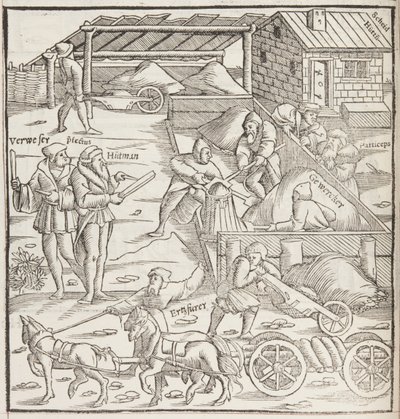 Cosmographia, yksityiskohta Fol 436:sta (kaiverrus) tekijältä Sebastian Munster
