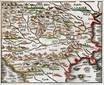 Itä-Eurooppa ja Balkan 1575 tekijältä Sebastian Munster