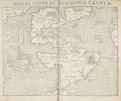 Pohjois-Amerikan kartta, Uudet saaret, 17 uutta karttaa, Sebastian Munster tekijältä Sebastian Munster