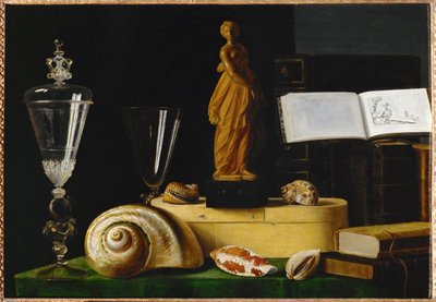 Nature morte a la statuette et aux coquillages - Still life with statue and shells ... tekijältä Sebastian Stoskopff