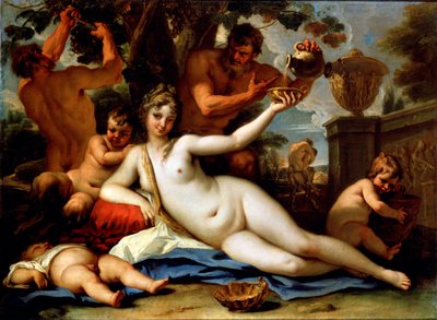 Bacchante ja Satyrs, c1713 tekijältä Sebastiano Ricci