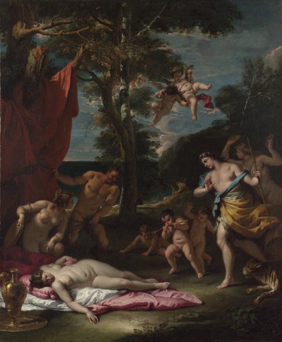 Bacchus ja Ariadne, um 1700 tekijältä Sebastiano Ricci