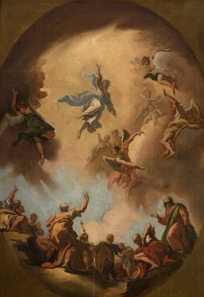 Kristuksen taivaaseenastuminen (öljy kankaalle) tekijältä Sebastiano Ricci