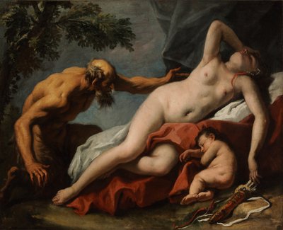 Venus ja Satyr tekijältä Sebastiano Ricci