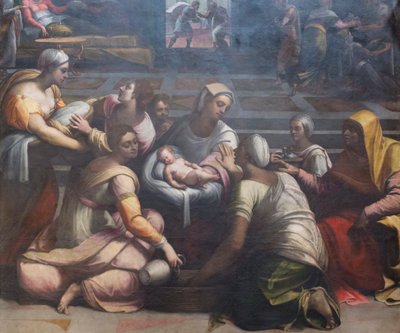 Neitsyen syntymä tekijältä Sebastiano del (c.1485-1547) Piombo