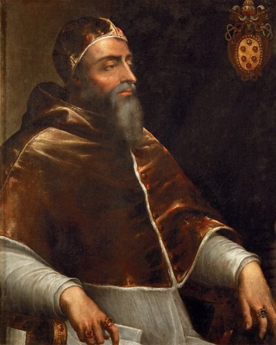 Paavi Klemens VII:n (1478-1534) muotokuva (Jules de Medicis ou Giulio di Giuliano de Medici) - Piombo, Sebastiano del tekijältä Sebastiano del (circle of) Piombo