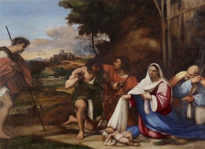 Paimenten palvonta, 1510 tekijältä Sebastiano del Piombo