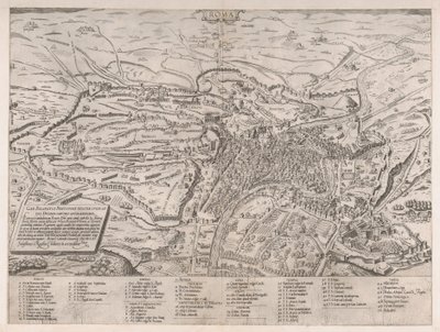 Rooman loiston peili: Näkymä Roomaan pohjoisesta, 1561, 1561. tekijältä Sebastiano di Re