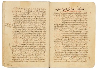 Nasir Al-Din Muhammad bin Al-Hasan Al-Tusin tutkielma tähtitieteen ja matematiikan kokoelmasta tekijältä Seljuq Dynasty