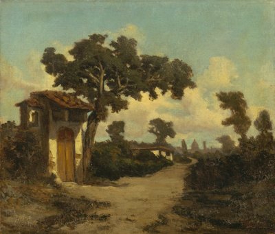 Firenzen ympäristössä, kirjoittanut Serafino De Tivoli (1825-1892), öljy kankaalle, 31x37 cm tekijältä Serafino de Tivoli