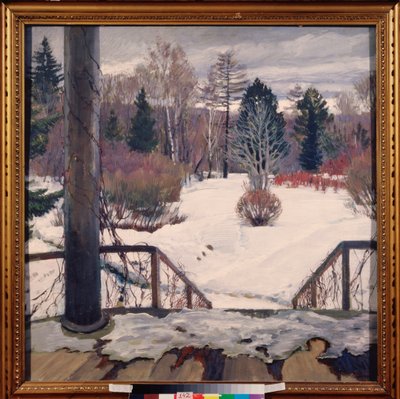 Kevät tulee - Sergei Arsenjevitš Vinogradovin (1869-1938) maalaus öljy kankaalle tekijältä Sergei Arsenevich Vinogradov