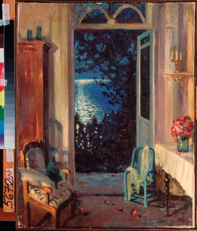 Eteläinen yö - Sergei Arsenjevitš Vinogradovin (1869-1938) maalaus öljy kankaalle tekijältä Sergei Arsenevich Vinogradov