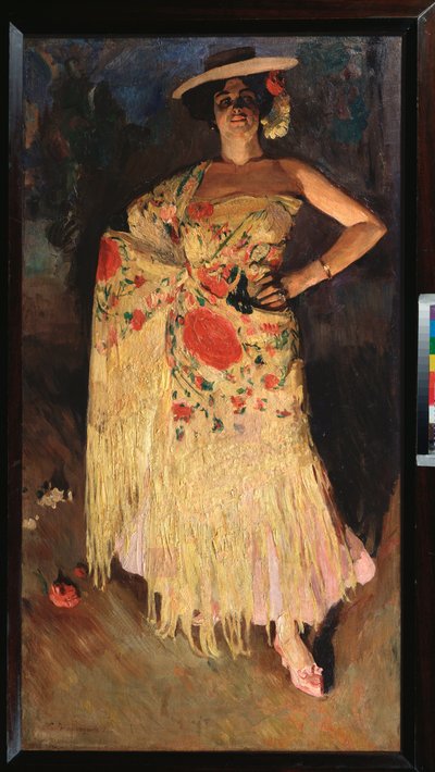 Una ballarina - Pintura de Sergei Arsenyevich Vinogradov (1869-1938), oli sobre tela finès tekijältä Sergei Arsenevich Vinogradov