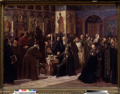 Solovetskin luostarin kansannousu vuonna 1666 (Solovetskin luostarin kapina vuonna 1666). Episodi ortodoksisen kirkon raskolista (tai skismasta 1666-1667) Moskovan patriarkan uudistuksia vastustavien, vuodesta 1653 lähtien. tekijältä Sergei Dmitrievich Miloradovich