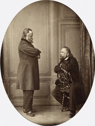 sydämet sydäntä vastaan. Aleksandr Ivanovitš Herzenin kaksoismuotokuva 1812-1870, 1865 tekijältä Sergei Lvovich Levitsky