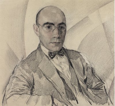 Taiteilijan ja valokuvaaja Miron Sherlingin muotokuva 1880-1958 tekijältä Sergei Vasilevich Chekhonin
