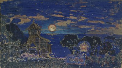 Lavastus N. Rimski-Korsakovin oopperaan Kashchey the Deathless, 1902 tekijältä Sergei Vasilievich Malyutin