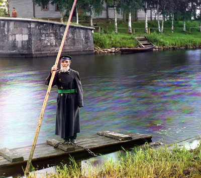 Pinkhus Karlinskii, kahdeksankymmentäneljä vuotta vanha: kuusikymmentäkuusi vuotta palveluksessa, Tšernigovin tulvan, Mariinskin kanavan ja jokijärjestelmän valvoja, Venäjän valtakunta, 1909 tekijältä Sergey Prokudin Gorsky