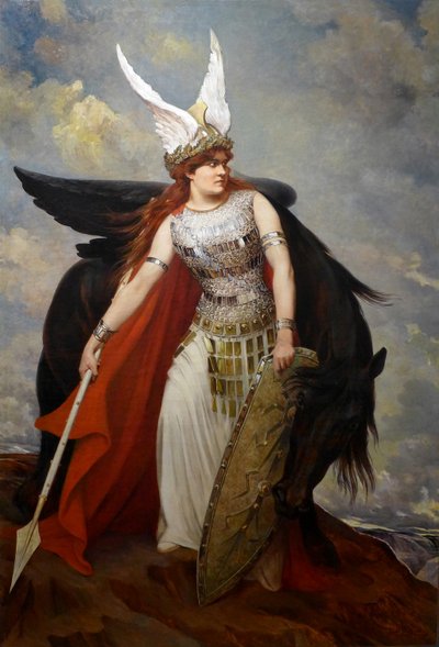 Valkyrie, 1900-luku (öljy kankaalle) tekijältä Servais Joseph Detilleux