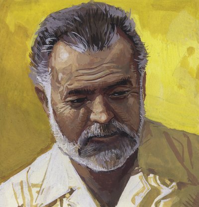 Ernest Hemingway (guassi paperille) tekijältä Severino Baraldi