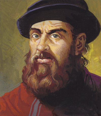 Ferdinand Magellan (guassi paperille) tekijältä Severino Baraldi