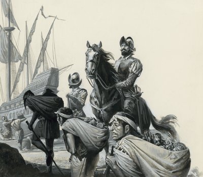 Francisco Pizarro ja hänen valloittajansa tekijältä Severino Baraldi