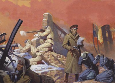 Kenraali Georgi Žukov Berliinin loppuhyökkäyksen aikana. tekijältä Severino Baraldi