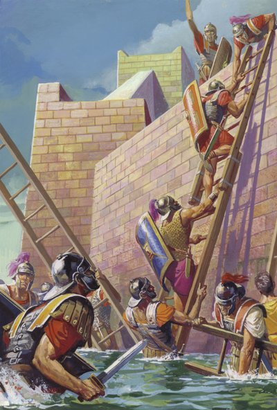 Kenraali Scipio löytää tien Espanjassa sijaitsevaan Carthage Novan näennäisesti voittamattomaan linnoitukseen. tekijältä Severino Baraldi