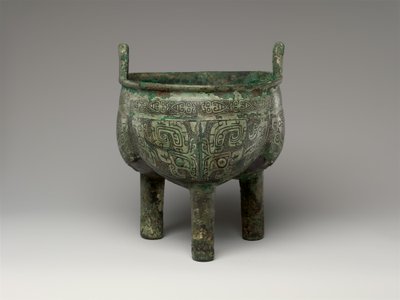 Lobed kolmijalkainen pata, myöhäinen Anyang-kausi tekijältä Shang Dynasty Chinese School