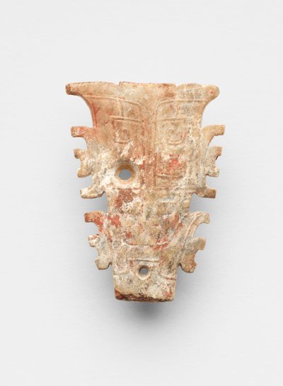 Riipus naamion muodossa, n. 1300 - n. 1050 eaa tekijältä Shang Dynasty Chinese School