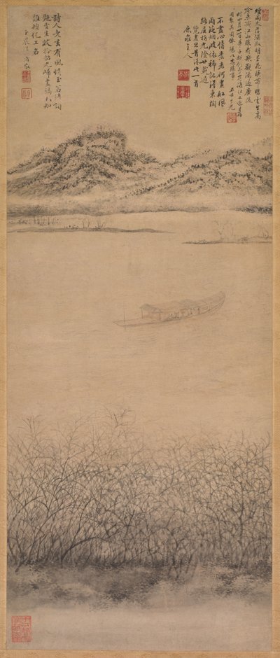 Yangzi-joen ylitys, n. 1700-1720. tekijältä Shang Rui