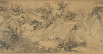 Sata kurkea 百鶴圖 tekijältä Shen Quan