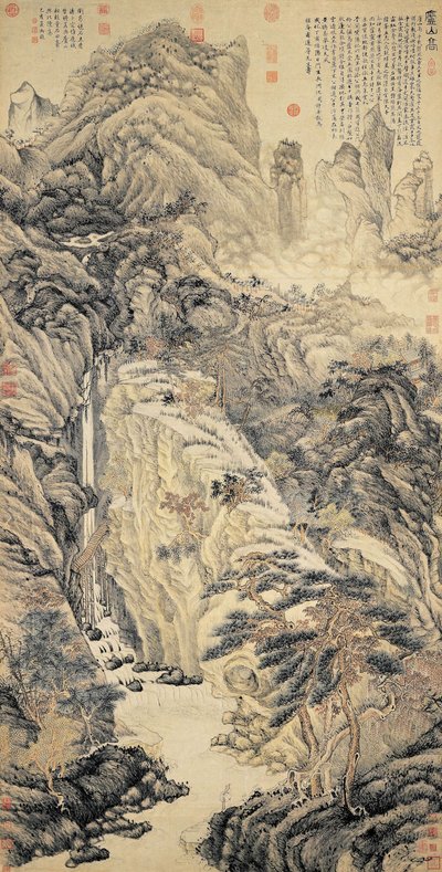 Ylväs vuori Lu 廬山高 tekijältä Shen Zhou
