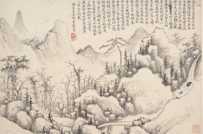 Mountain Retreat, tiedot vuosilta 1654-55. tekijältä Shi Lin
