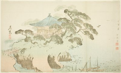 Temppelihalli tekijältä Shibata Zeshin