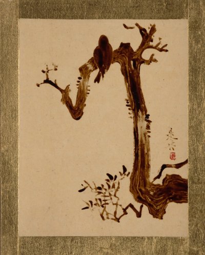 Crow on Tree. tekijältä Shibata Zeshin