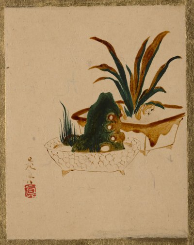 Kukkia paikassa Jardinieres, . tekijältä Shibata Zeshin