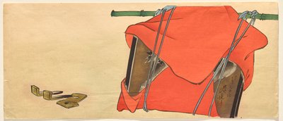 Hevosen votiivilaatta (ema). tekijältä Shibata Zeshin