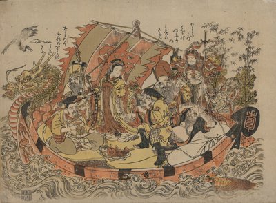Seitsemän onnenjumalaa, vuosina 1775-1780 tekijältä Shigemasa Kitao