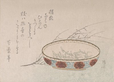 Branch of Plum Blossoms and Bowl, 18th century., 19th century. tekijältä Shinsai