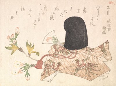 Cherry Blossoms and Court Hat, luultavasti 1816., luultavasti 1816. tekijältä Shinsai