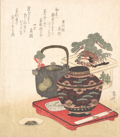 Uudenvuoden koristeet ja astiat, 1800-luku, 1800-luku. tekijältä Shinsai