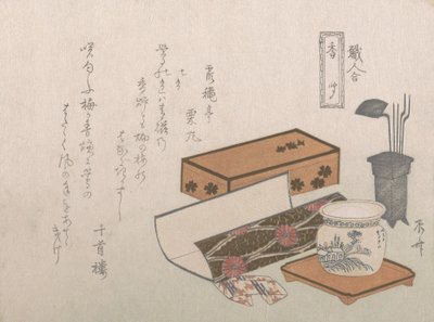 Suitsutseremonian astiat, "Suitsukemestari" Kogiki, sarjasta An Arra..., n. 1810-luku. tekijältä Shinsai