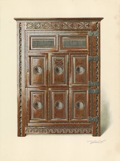 Tammi kaappi (walesilainen) (chromolitho) tekijältä Shirley Charles Llewellyn Slocombe