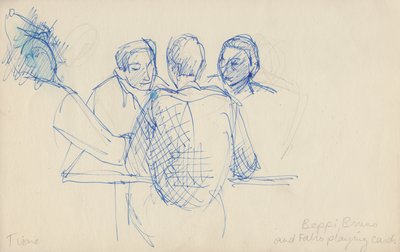 "Beppi, Bruno ja Fabio pelikortit", v1950. tekijältä Shirley Markham