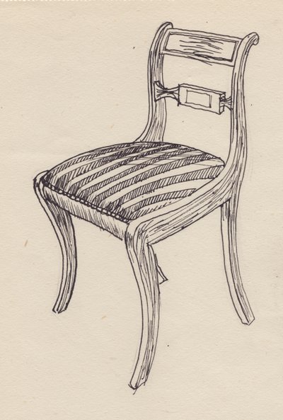 Tuoli raidallisella istuimella, 1951. tekijältä Shirley Markham