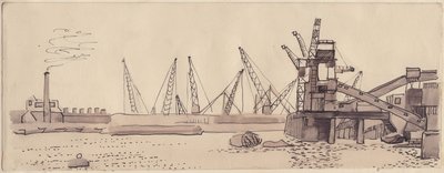 Telakat Thames-joella Lontoossa, 1951. tekijältä Shirley Markham