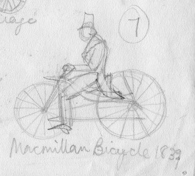 "MacMillan polkupyörä, 1839", c1950. tekijältä Shirley Markham