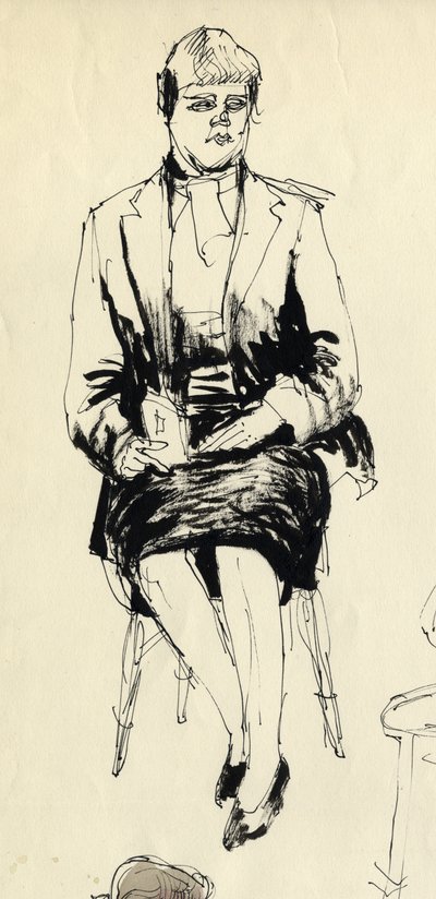 Istuva nainen, 1953. tekijältä Shirley Markham